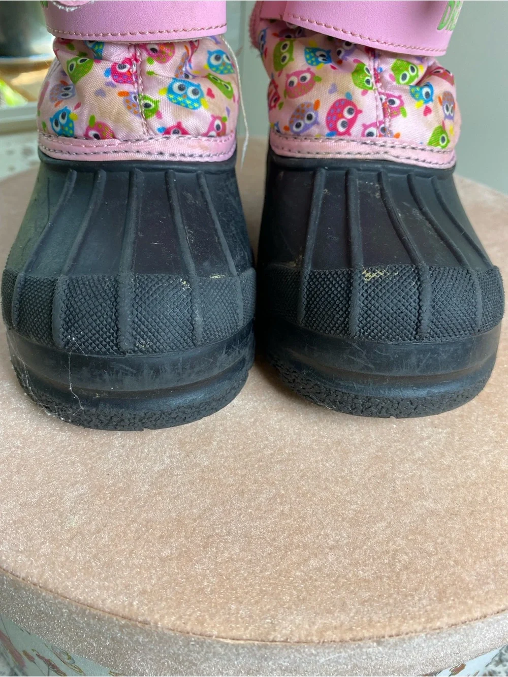 KAMIK Dream Pairs Insulated Winter Snow Boots Pink Owls 10